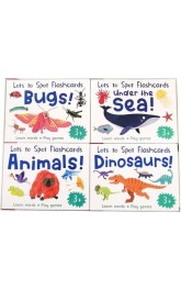 Busy Animals Lots to Spot Flashcards-4 packs set 