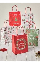 Christmas gift bags 6 in pack (price per 1 bag)