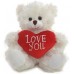 Henry Bear with Heart I love you,25 cm cream/brown 