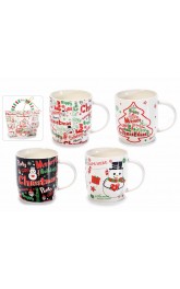 Christmas  Mugs 24 in display box (sell by box)