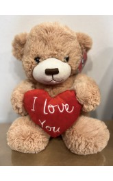 Henry Bear with Heart I love you,25 cm cream/brown 