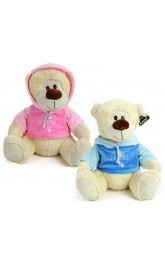Pink and blue teddies 34 cm 