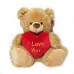 60cm Henry Bear with Heart Cream/Brown