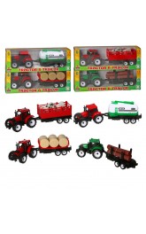 Farm tractor with trailer 4 assorted 