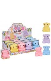 Squishy Flower Bear 9,5cm 4 assorted in display (12)(price per squeezy bear)